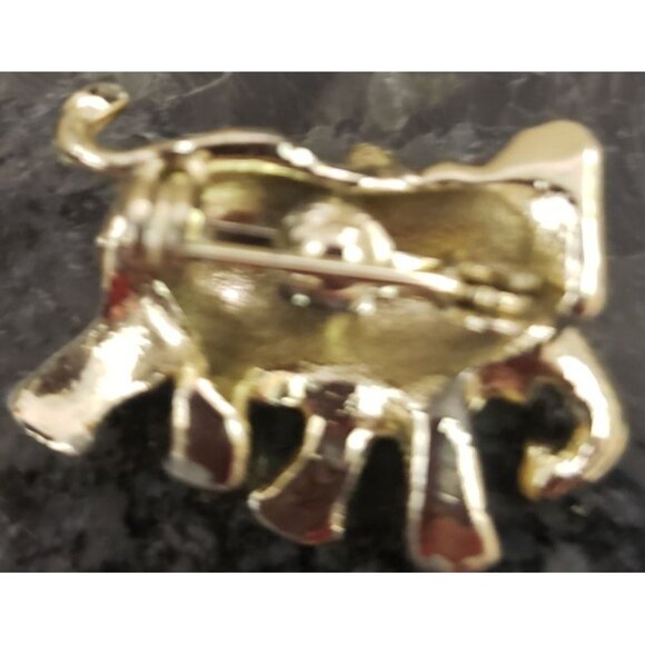 Lot of Six Assorted Vintage Elephant Brooch Pins Gem Accents & Gold/Silver Tones - Picture 12 of 16
